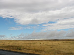Prairie and clouds