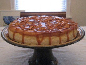 Caramel apple cheesecake
