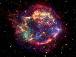 A 300-year-old supernova remnant created by the explosion of a massive star.
